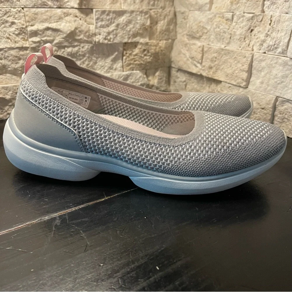 Vionic Kallie Slip On Flats Gray Pink Shimmer Women’s 10 M Comfort Shoes w/ Box - Picture 4 of 10